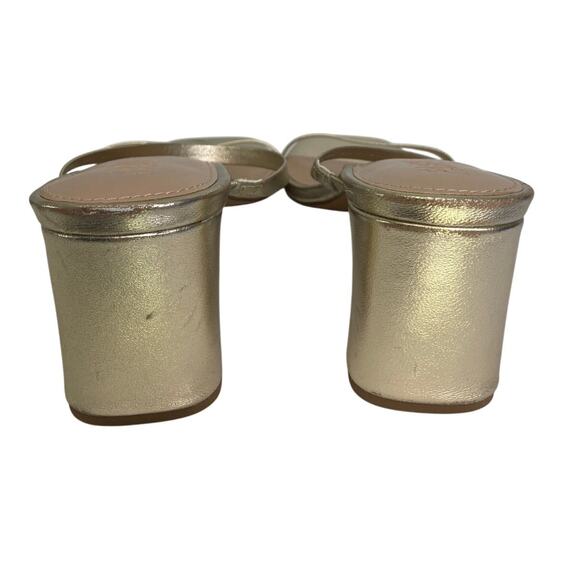 Faryl by Farylrobin Analisa Sandals Womens US 12 Gold Slip On Block Heel - Picture 2 of 6